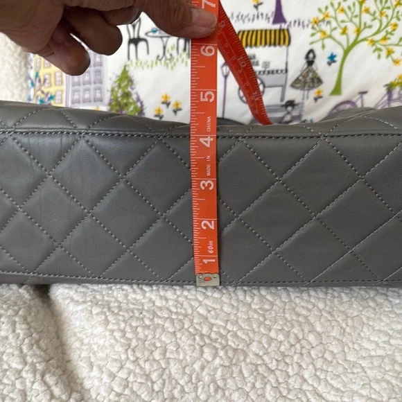 Michael Kors Gray Quilted Shoulder Bag with Chain Strap - Picture 9 of 9